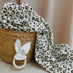 Paturica din muselina pentru bebelusi – Leopard